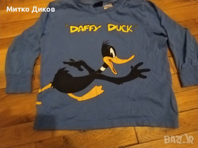 Daffy Duck Waikiki маркова детска блуза отлична 104-110см  4-5год., снимка 2 - Детски Блузи и туники - 43676784
