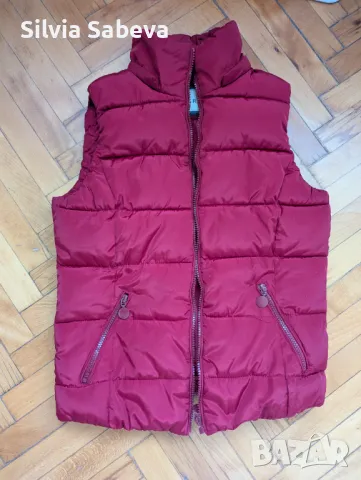 Детски елек винено червен М