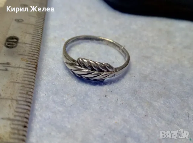 ЖИТНИ КЛАСОВЕ СТАР СРЕБЪРЕН ПРЪСТЕН СРЕБРО ВИСОКА ПРОБА АРТ ИЗРАБОТКА с ЩЕМПЕЛ на МАЙСТОРА 47512, снимка 2 - Антикварни и старинни предмети - 49601280