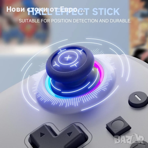 ECHTPower контролер за превключване, ретро цветен безжичен контролер за превключване , снимка 3 - Джойстици и геймпадове - 52518285
