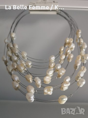 Колиета от естествени перли, снимка 10 - Колиета, медальони, синджири - 38108040