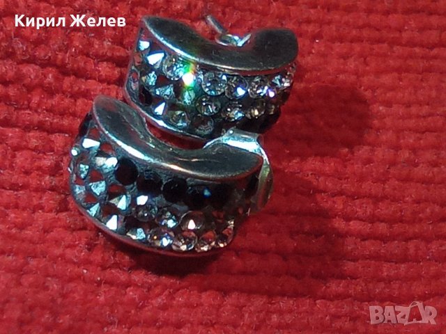 КРАСИВИ ВИНТИДЖ СРЕБЪРНИ ОБЕЦИ с ЦИРКОН и МАРКАЗИТ 925 СРЕБРО 20532, снимка 2 - Обеци - 32991397