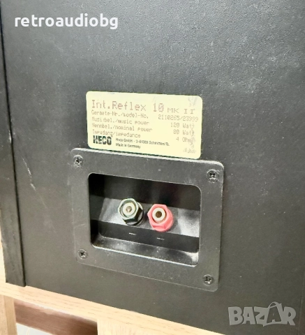 🔉Ретро букшелф тонколони Heco Interior Reflex 10 MK II - 80-120W - 4 ома🔉, снимка 6 - Тонколони - 52157141
