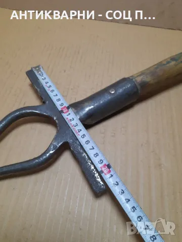 Соц Стара Ръчно Кована Вила За Цвекло., снимка 12 - Антикварни и старинни предмети - 48951034