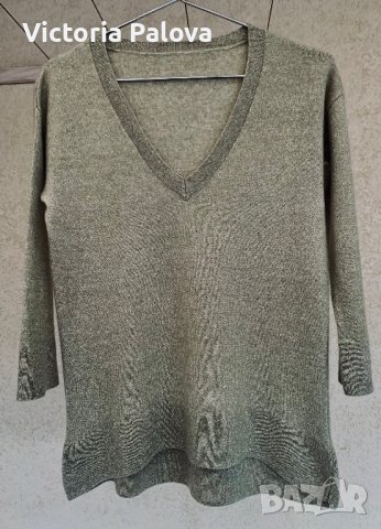 Разкошна блуза/пуловер кашмир 50% и лен50%, снимка 5 - Блузи с дълъг ръкав и пуловери - 39314272