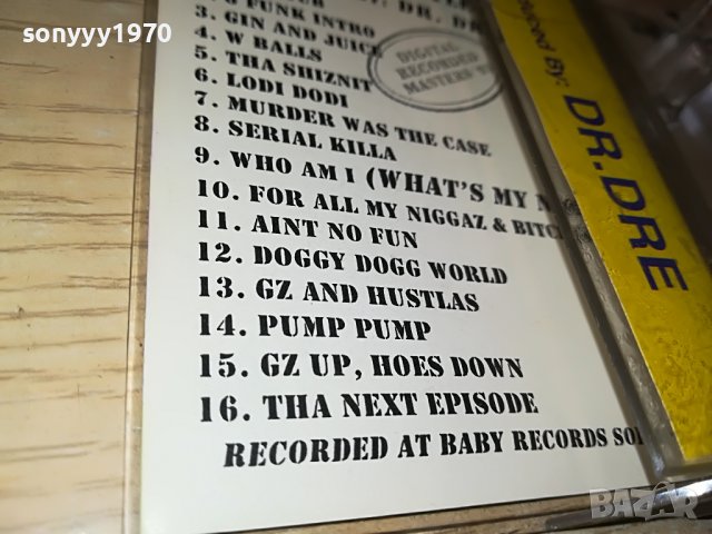 SOLD-Snoop Dogg касета 2501231817, снимка 9 - Аудио касети - 39434231