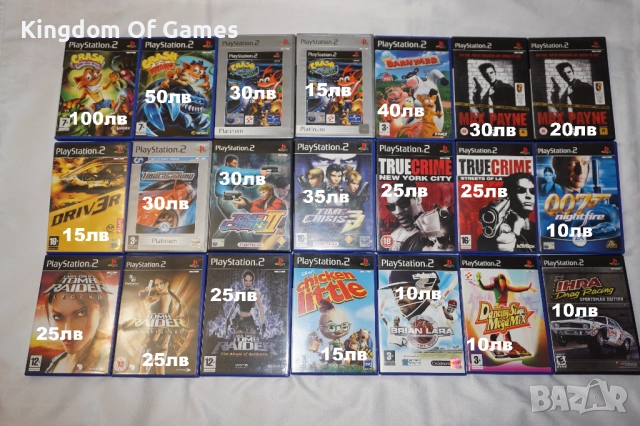 Игри за PS2 Crash Mutant/Barnyard/Max Payne/Time Crisis 2 3/Tomb Raider/True Crime NYC/IHRA DRAG 