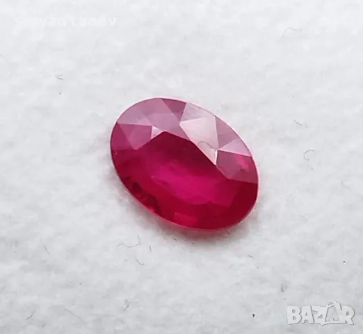 Естествен рубин в най-добрия червен цвят 0.53кт! Сертифициран! Нов!, снимка 9 - Пръстени - 46727332