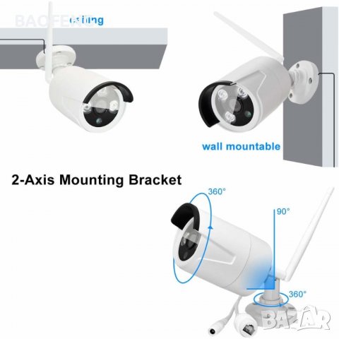 !!! 1080p Модел 2023 -50% Система 5mp за видеонаблюдение 5G DVR 4 /8 -канална, 4/8 безжични камери , снимка 13 - HD камери - 38155883