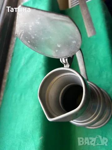 Кана за вино, бира от калай , снимка 2 - Антикварни и старинни предмети - 48149474