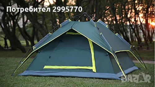 Автоматична палатка за 4 човека, снимка 3 - Спортна екипировка - 52881586