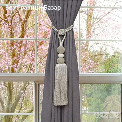 Нови декоративни въжени топки за завеси изтънчен домашен декор, снимка 5 - Декорация за дома - 43666828