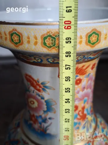 голяма японска порцеланова ваза , снимка 18 - Вази - 49505348