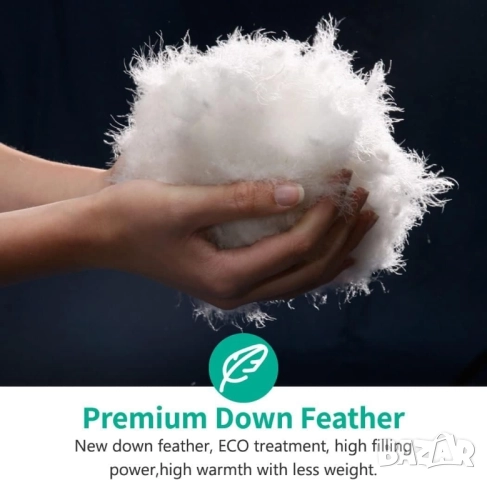 220х240см Ултралека завивка от естествен гъши пух (750гр), APSMILE, снимка 5 - Олекотени завивки и одеяла - 52451179