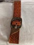 Дамски кожен колан с изрязани шарки и голяма катарама 11845, снимка 7