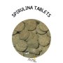 Специална храна на таблетки, съдържаща водорасли и растителни протеини SPIRULINA TABLETS