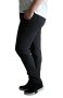 Дамски ватиран спортно-елегантен панталон в черно с елегантна шарка, снимка 3