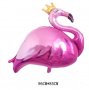 Голямо Фламинго с корона фолио фолиев балон хелий и въздух