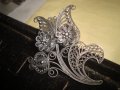 ИЗУМИТЕЛНО КРАСИВА ФИЛИГРАННА СРЕБЪРНА БРОШКА 19 ВЕК ВИСОКА ПРОБА СРЕБРО РЪЧНА РАБОТА БИЖУ 22626, снимка 2