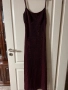 Нова дълга с цепка еластична парти коктейлна официална блестяща бордо рокля, снимка 10