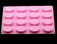 16 малки Елипси елипс Овал силиконов молд калъп форма отливка за фондан шоколад тесто гипс сапун , снимка 2