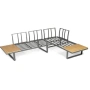 Градински комплект KANZA - модулен ъглов диван от алуминий с удобни възглавници и маса, снимка 10