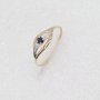 Златни  пръстени с диаманти и сапфири -750/18К, снимка 1 - Пръстени - 42881891