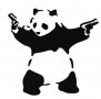 Лепенка за кола панда с пищови, снимка 1