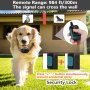 SUPERNIGHT Тренировъчен хуманен водоустойчив нашийник против лай с дистанционно за S/M/L кучета, снимка 7