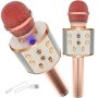 Детски караоке микрофон розов с много забавни функции розов, снимка 1 - Музикални играчки - 43900301