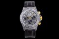 Мъжки часовник Rolex DiW Black and Gold Rolex Daytona с автоматичен швейцарски механизъм, снимка 1 - Луксозни - 43514630