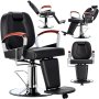 Хидравличен фризьорски стол за фризьорски салон Carson Barberking LZY-1117-BLACK