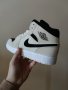 Nike Air Jordan 1 Mid SE GS Creamy White Barely Orange Light Cream Black Нови Оригинални Кецове, снимка 4