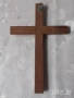 Различни: Стар кръст, разпятие, религия, дърво и метал, кръстове, висулка, снимка 12
