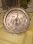 Старинен немски часовник за стена от калай серия Lindenwirthin 23 см. нов, снимка 1