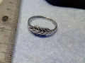 ЖИТНИ КЛАСОВЕ СТАР СРЕБЪРЕН ПРЪСТЕН СРЕБРО ВИСОКА ПРОБА АРТ ИЗРАБОТКА с ЩЕМПЕЛ на МАЙСТОРА 47512, снимка 2