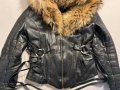 Кожено яке с естествен пух | (S) , снимка 6