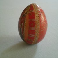 Руско ръчно рисувано дървено яйце, снимка 7 - Антикварни и старинни предмети - 36896457
