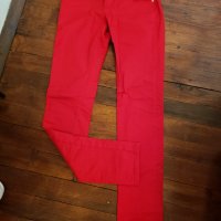 Червен дънков панталон, снимка 2 - Дънки - 34691803