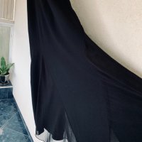 Дълга черна рокля DEPOLO, снимка 7 - Рокли - 33193761
