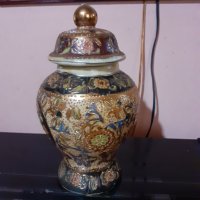 Сатцума Satsuma стара ваза буркан порцелан маркиран, снимка 4 - Антикварни и старинни предмети - 43170995