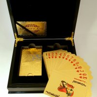 2 броя Златни карти в луксозна кутия, снимка 3 - Карти за игра - 27066453