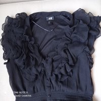 Официална черна блуза на Н&М, 36 до 40р-р, снимка 7 - Корсети, бюстиета, топове - 32557589