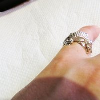 Мъжки сребърен пръстен КРОКОДИЛ - покажи търпеливост сила и мъдрост като крокодила , снимка 2 - Пръстени - 33387362