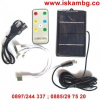 Лампа със соларен панел и USB зарядно, снимка 1 - Други стоки за дома - 28527429