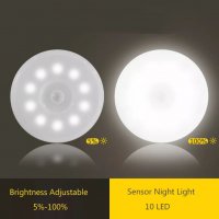 Интелигентна презареждаща НОЩНА LED лампа с PIR сензор за движение , снимка 4 - Лед осветление - 39427334