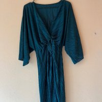 Тюркоазена рокля солей с ръкави тип прилеп ❤️, снимка 1 - Рокли - 43985416