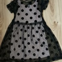 Детска рокля H&M, size 122см, 6/7г., черен тюл,бежова еластична подплата, много запазена, снимка 3 - Детски рокли и поли - 35084154