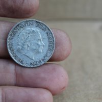 Монета 1 Гулден Холандия 1956г, снимка 5 - Нумизматика и бонистика - 37381486