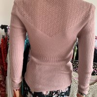 Дамска блуза в нежно розово размер М, снимка 6 - Блузи с дълъг ръкав и пуловери - 40660416